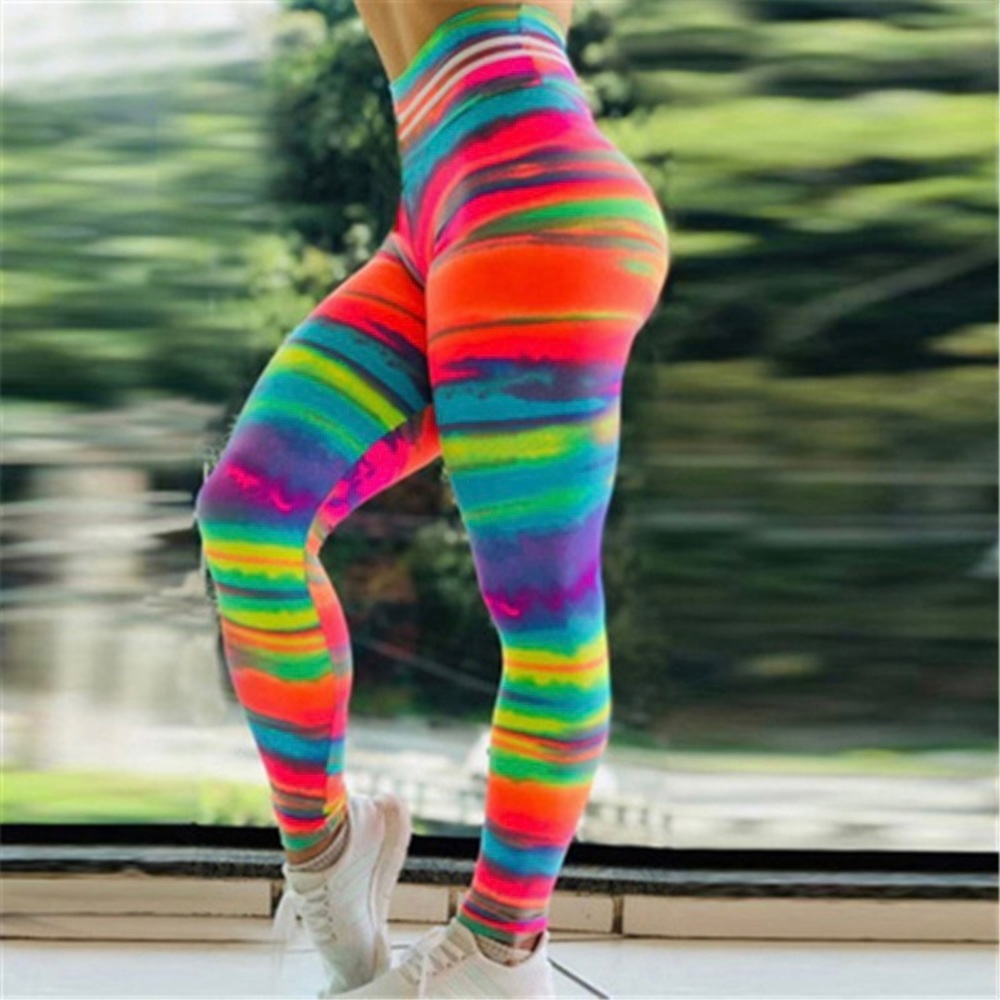 Wild multicolor stripes leggings